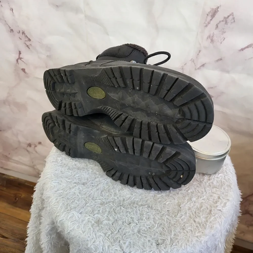 Khombu lace up waterproof fur lined hiking winter boots